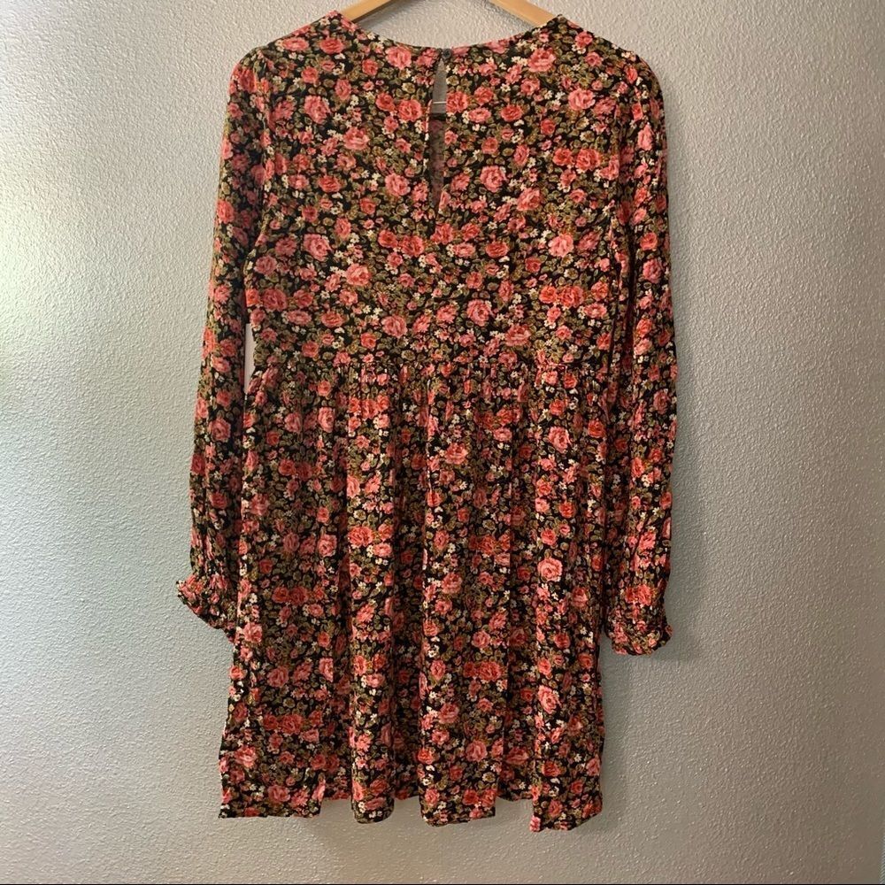 NORDSTROM BP feminine black rose floral loose fit dress NWOT women’s size small - Picture 4 of 9